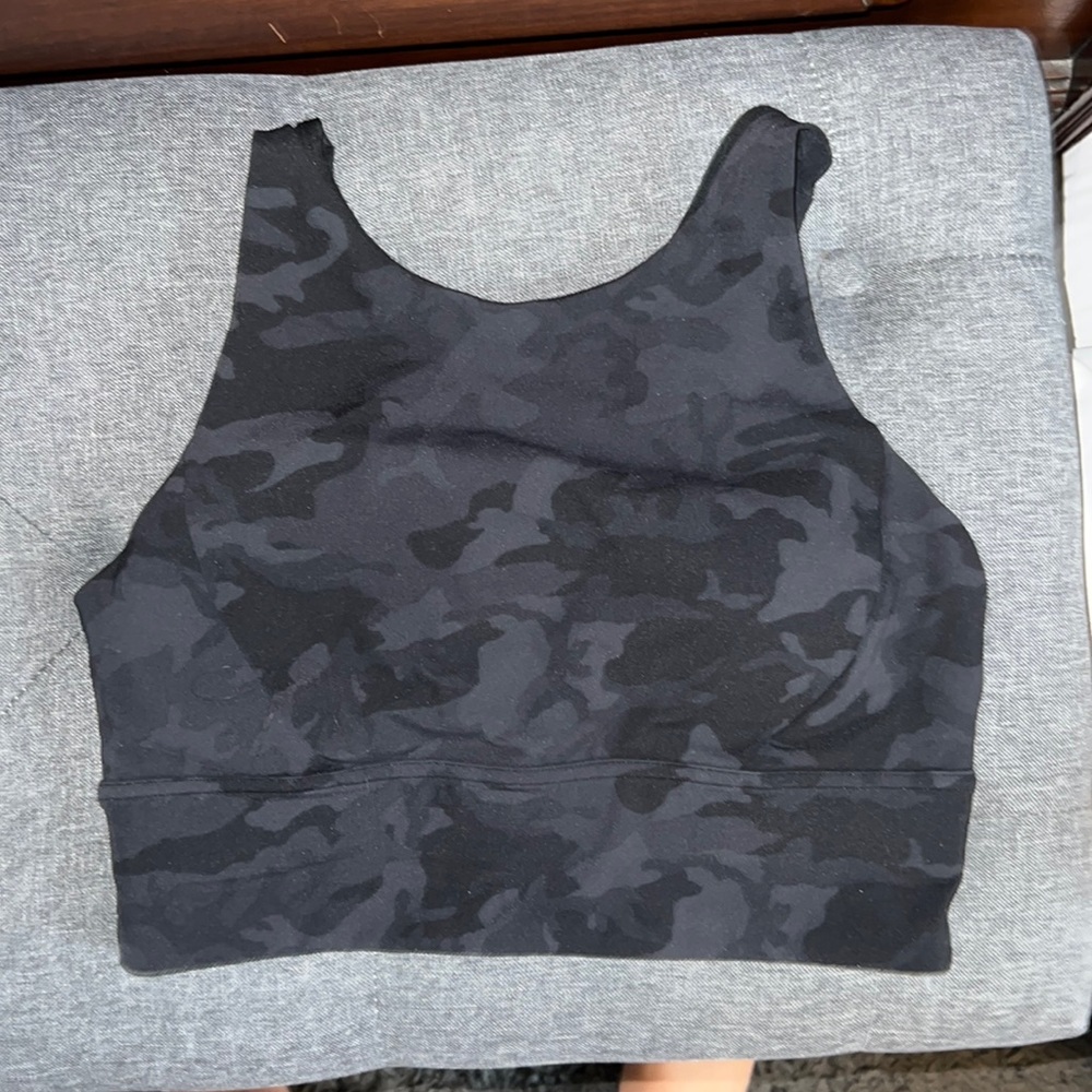 Lululemon Stronger as One Longline Bra-camo print